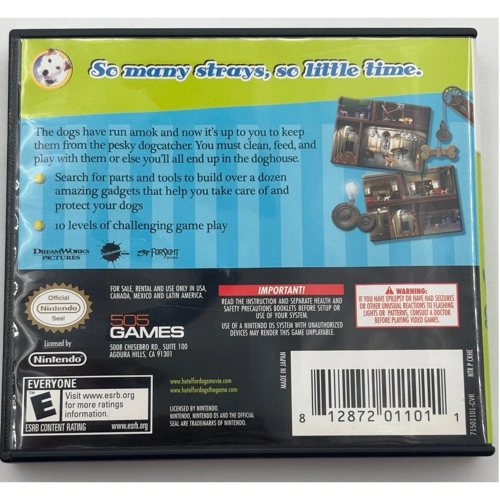 Hotel For Dogs DS Game - Tested/Works